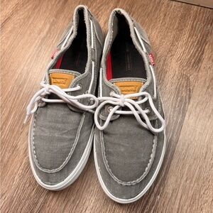 Levi’s Men’s Grey Canvas Boat Shoes / Sneakers - Size 9.5